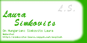 laura simkovits business card